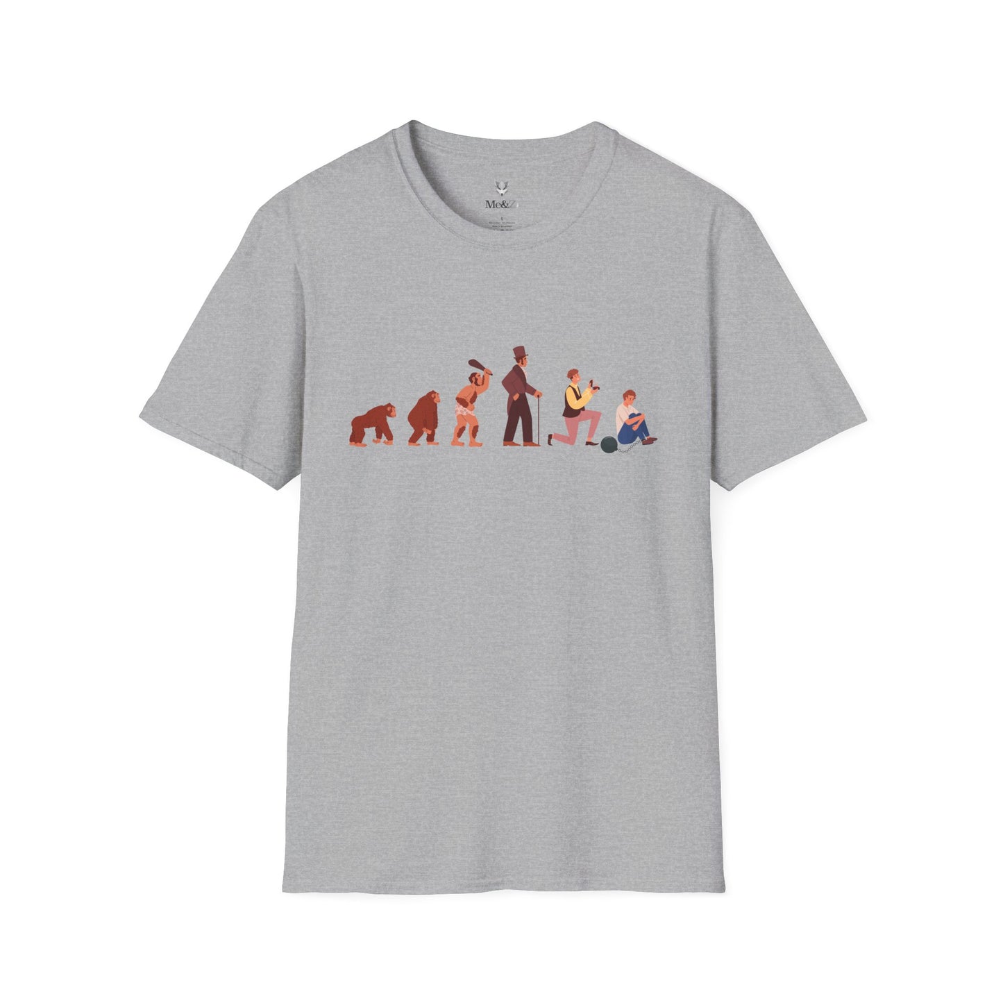 Evolution of a Groom Color Art Unisex Softstyle T-Shirt - Perfect for Bachelor Parties and Casual Wear