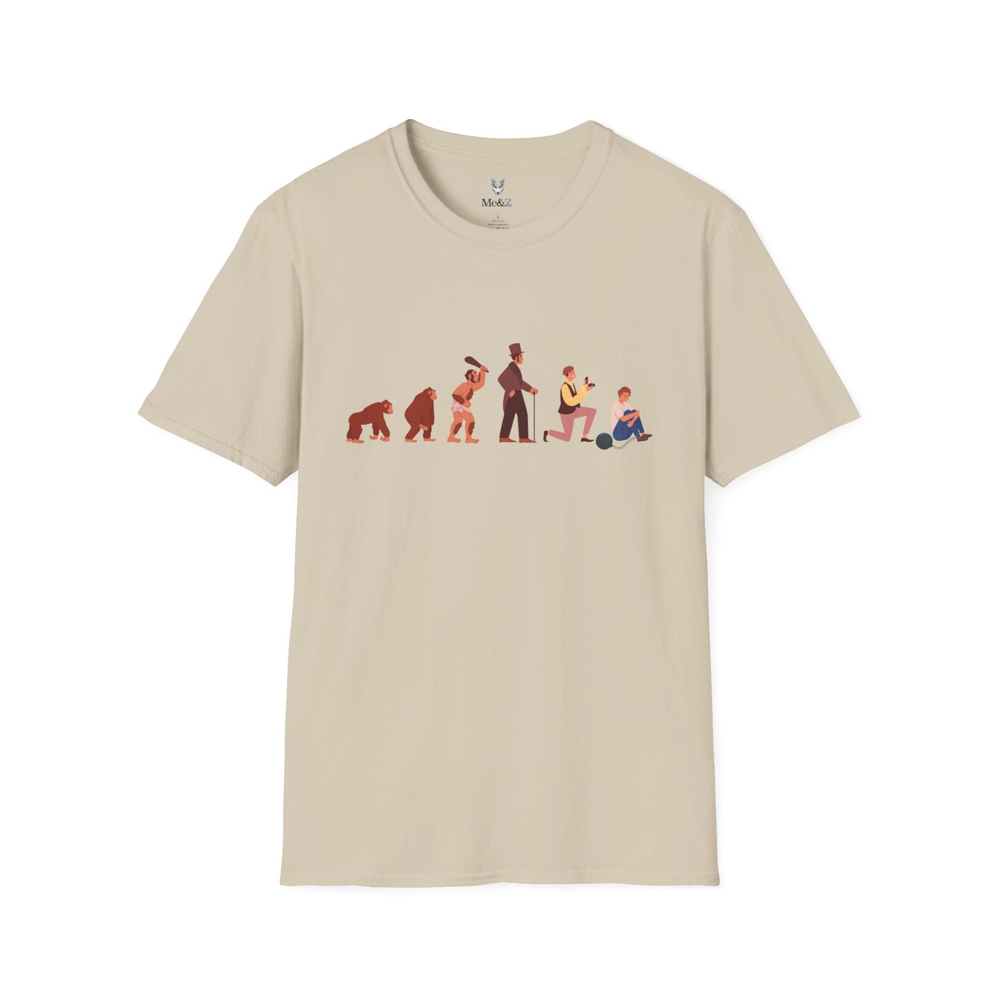 Evolution of a Groom Color Art Unisex Softstyle T-Shirt - Perfect for Bachelor Parties and Casual Wear