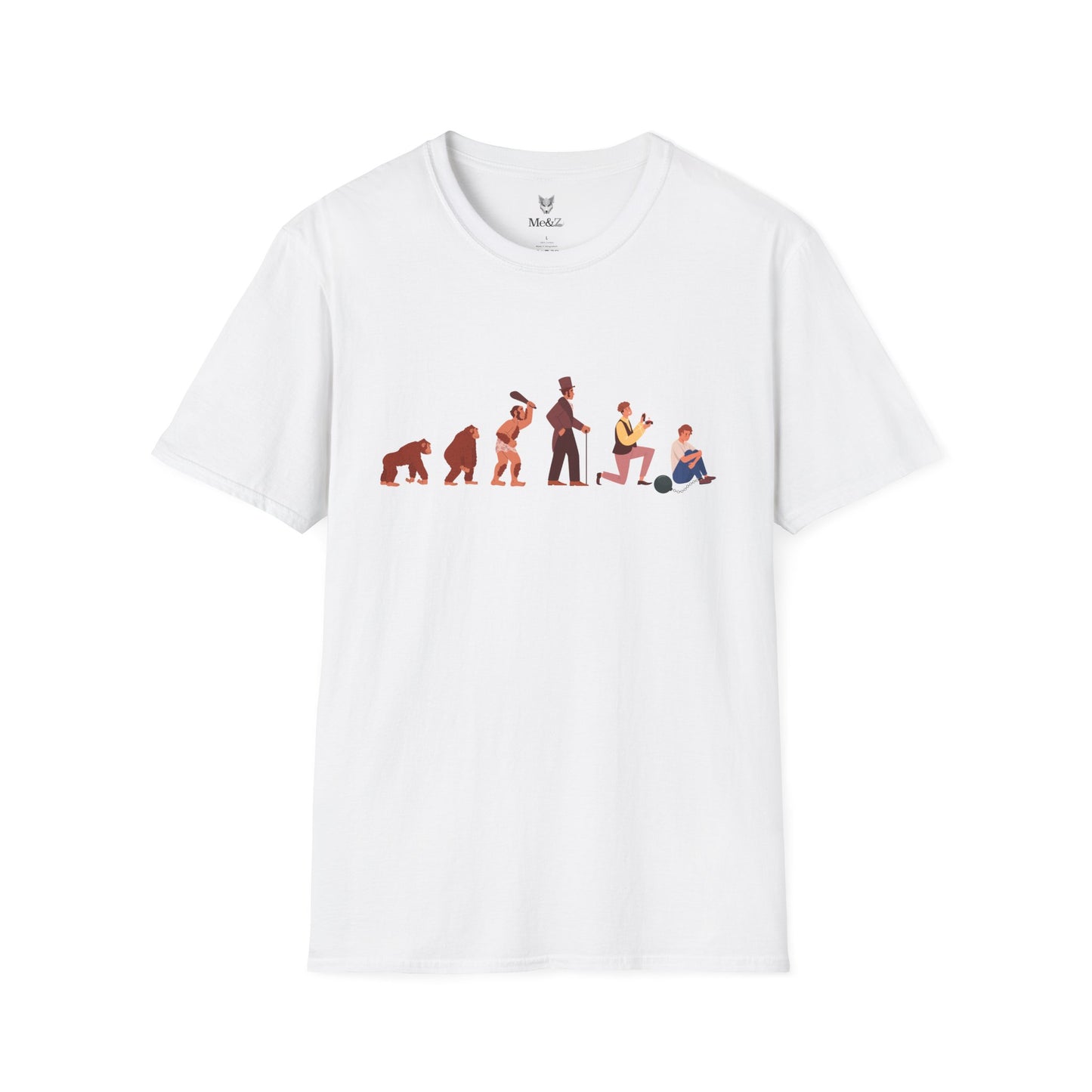 Evolution of a Groom Color Art Unisex Softstyle T-Shirt - Perfect for Bachelor Parties and Casual Wear