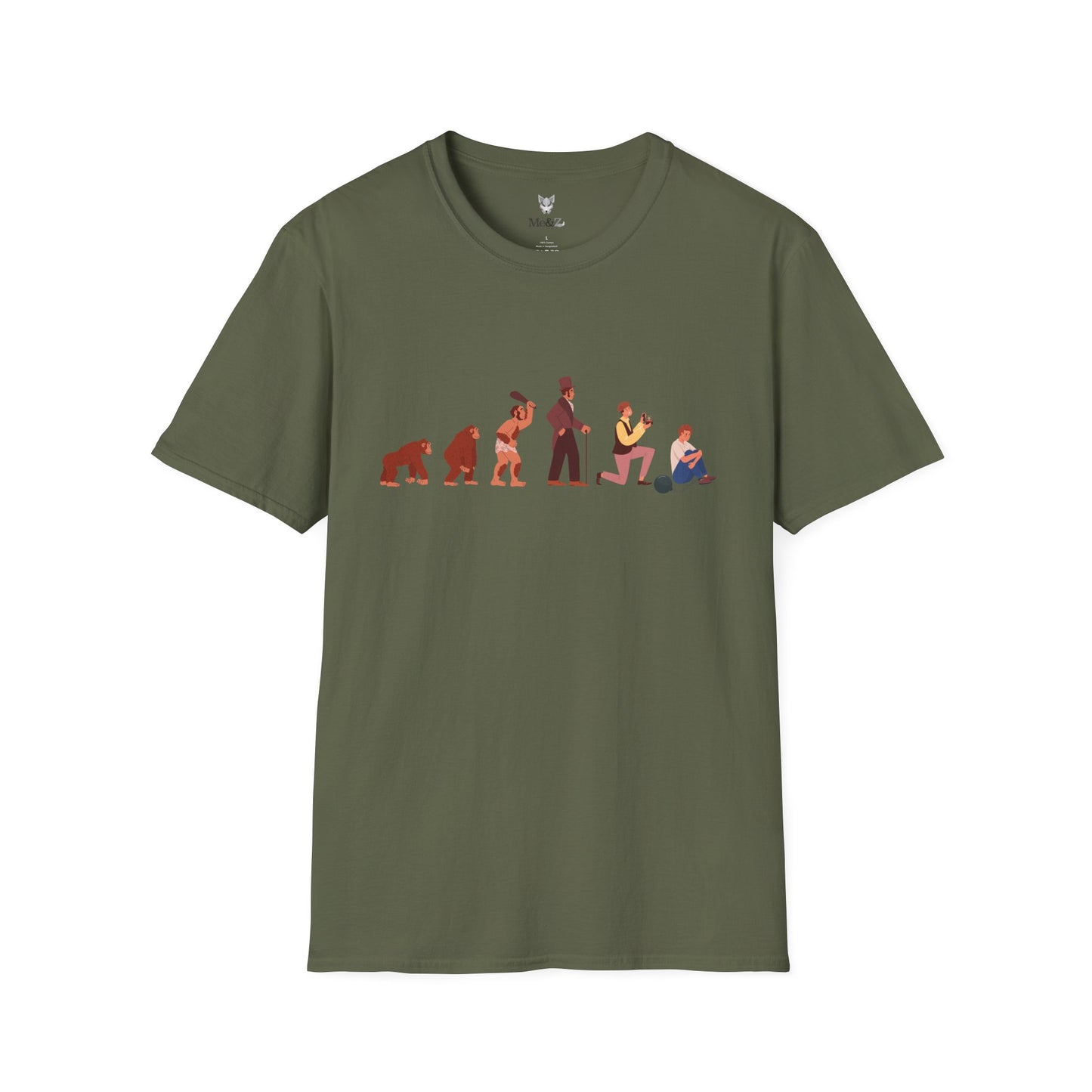 Evolution of a Groom Color Art Unisex Softstyle T-Shirt - Perfect for Bachelor Parties and Casual Wear