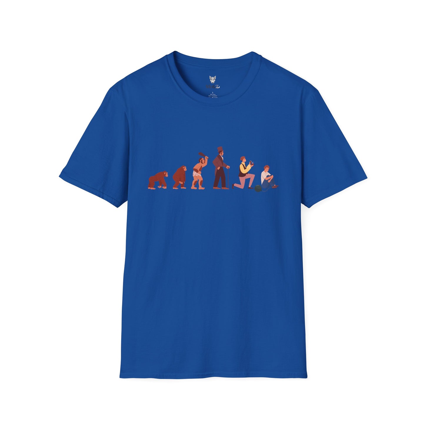 Evolution of a Groom Color Art Unisex Softstyle T-Shirt - Perfect for Bachelor Parties and Casual Wear