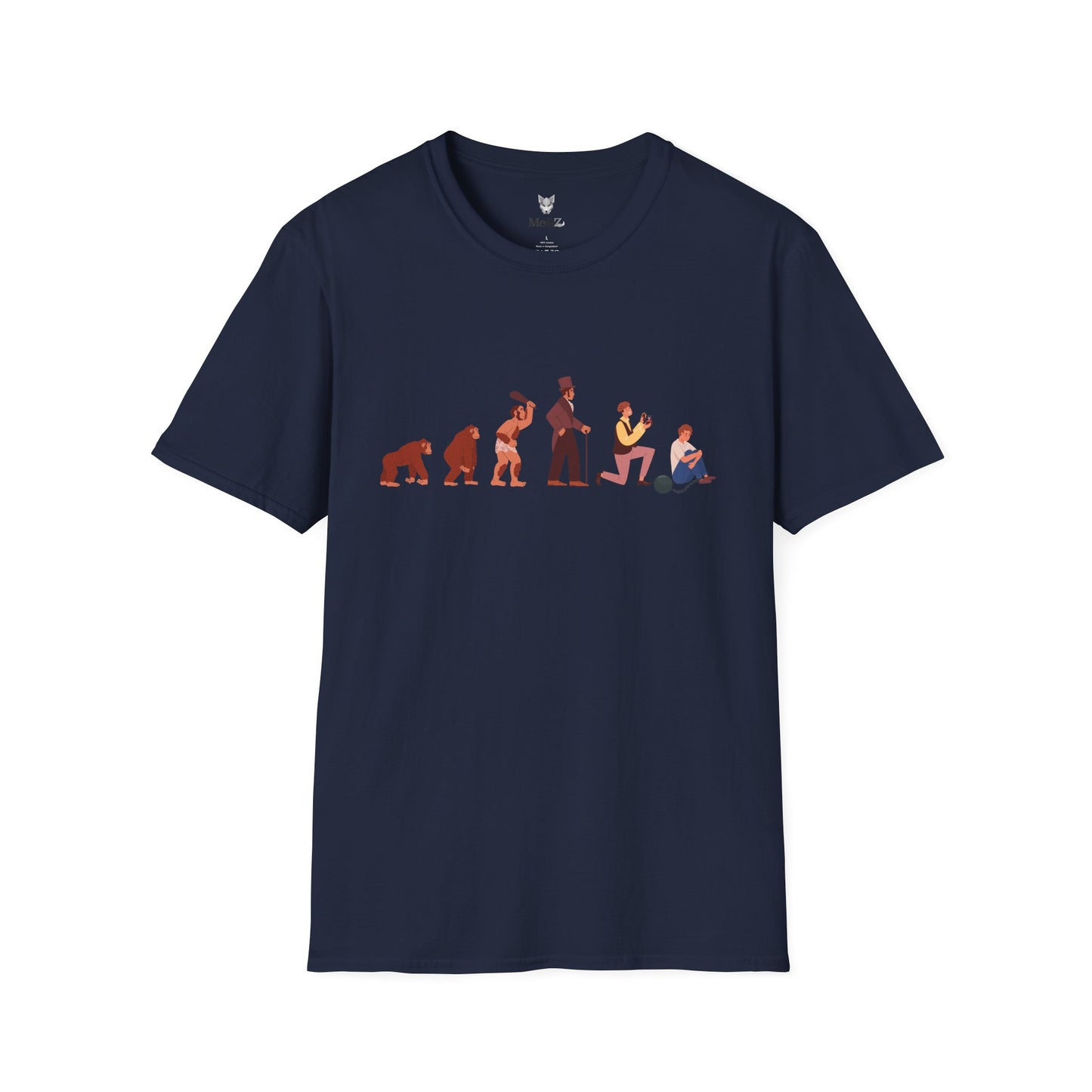 Evolution of a Groom Color Art Unisex Softstyle T-Shirt - Perfect for Bachelor Parties and Casual Wear