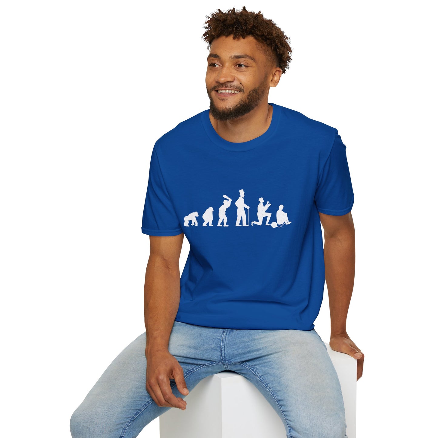 Evolution of a Groom Unisex Softstyle T-Shirt - Perfect for Bachelor Parties and Casual Wear