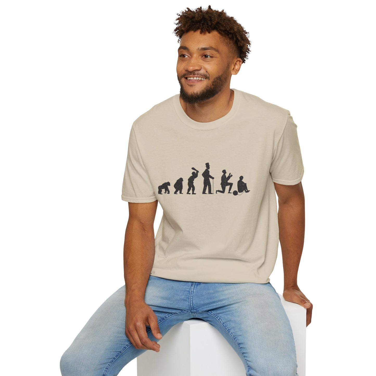Evolution of a Groom Unisex Softstyle T-Shirt - Perfect for Bachelor Parties and Casual Wear