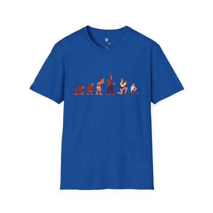 Evolution of a Groom Color Art Unisex Softstyle T-Shirt - Perfect for Bachelor Parties and Casual Wear
