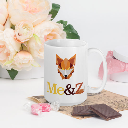 White glossy mug